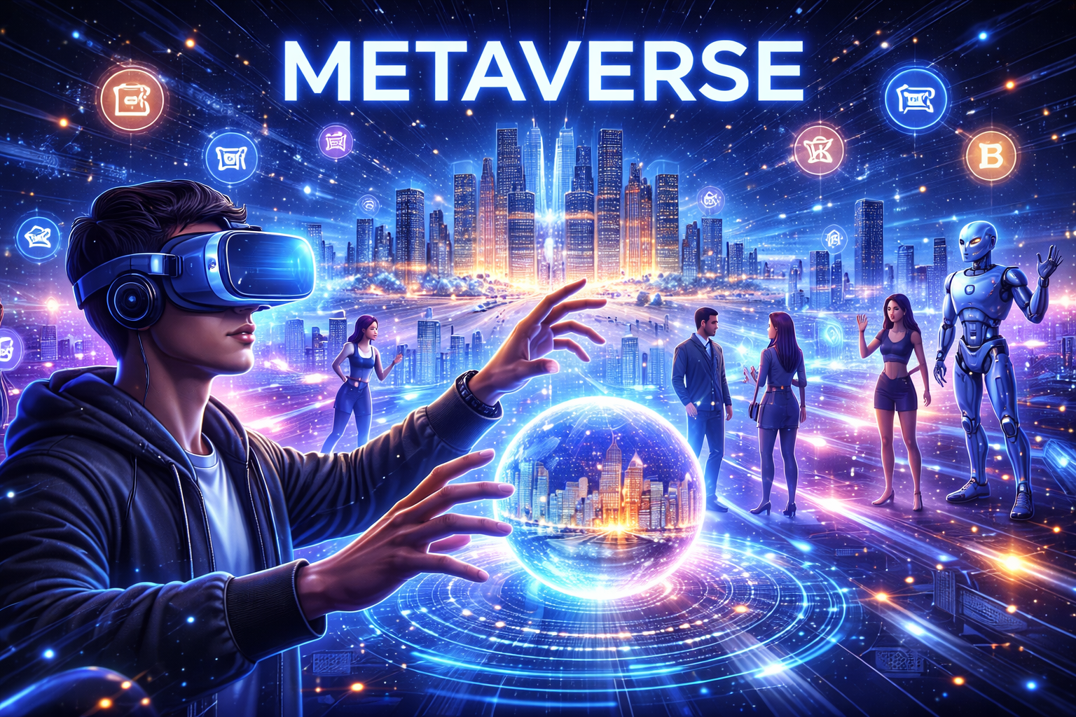 Metaverse Virtual World Concept